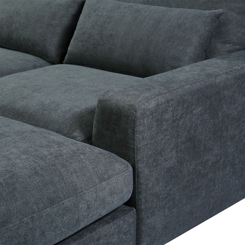 Modern Large L-Shape Feather Filled Sectional Sofa